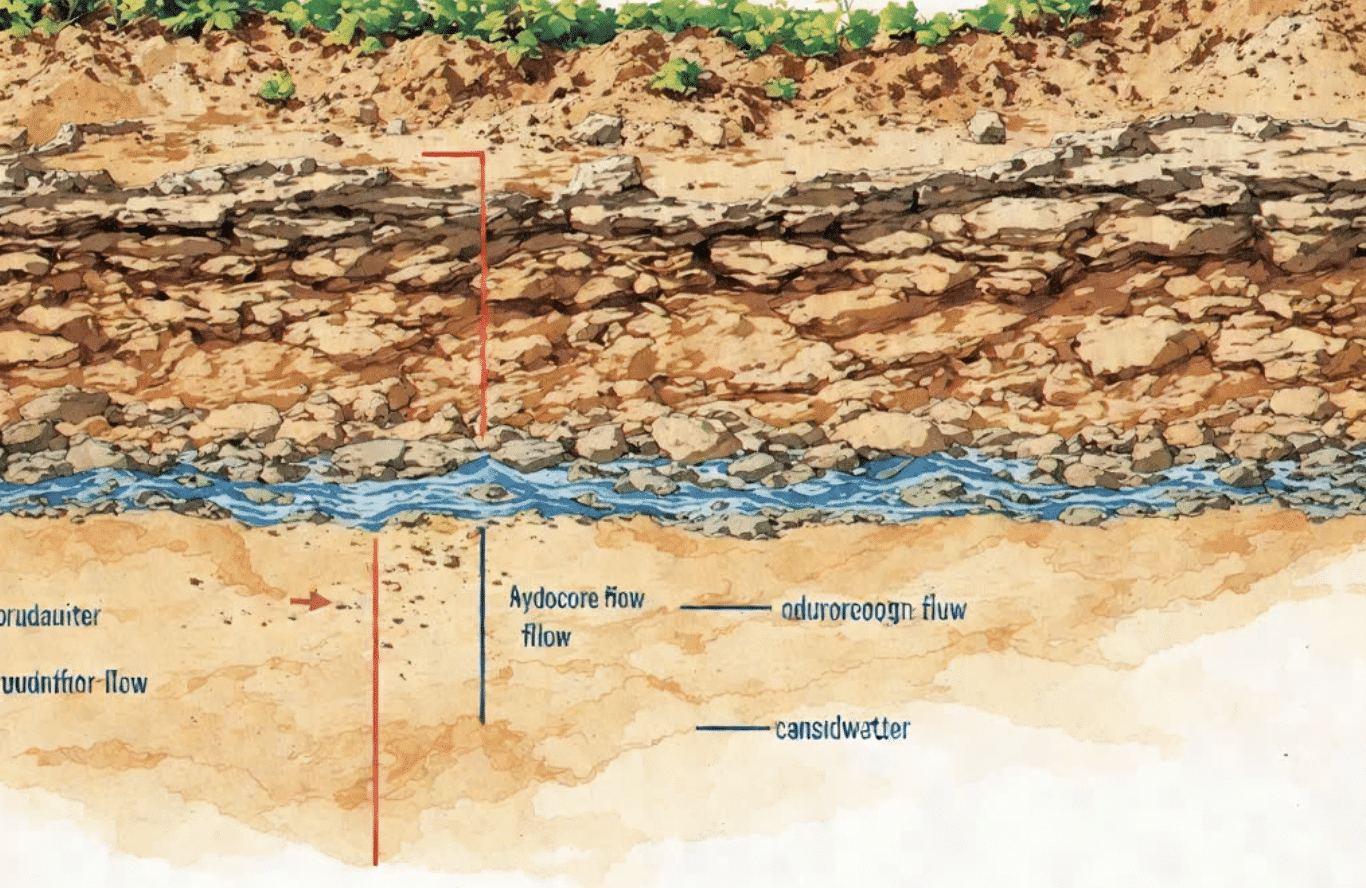 Schéma hydrogéologique