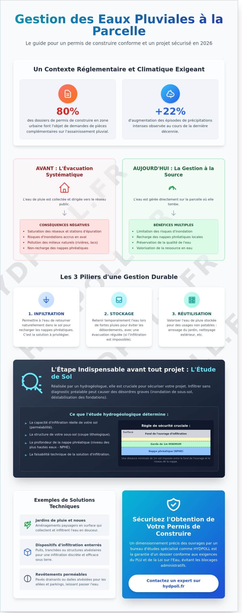 Gérer les eaux de pluie sur sa parcelle : Guide technique et réglementaire 2026